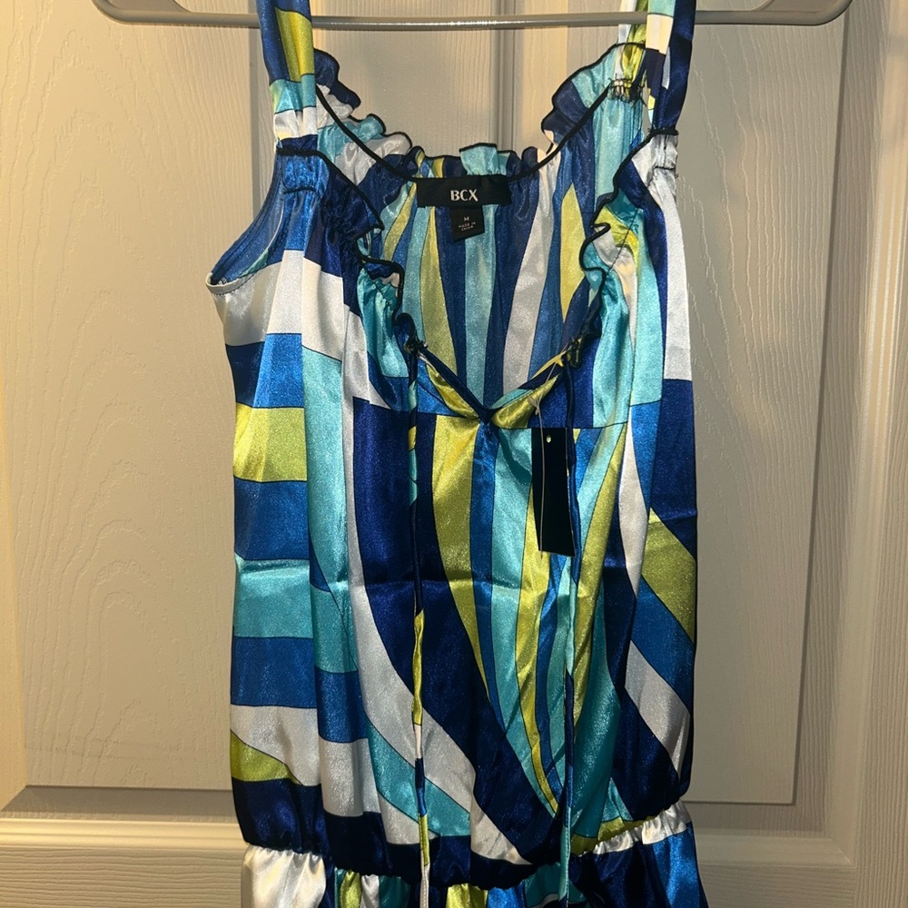 BCX Multicolor Striped Sleeveless Dress